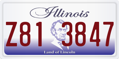 IL license plate Z813847