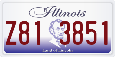 IL license plate Z813851