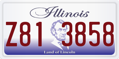 IL license plate Z813858