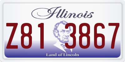 IL license plate Z813867
