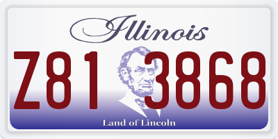 IL license plate Z813868