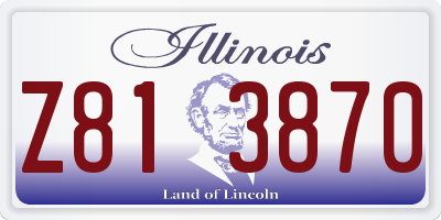 IL license plate Z813870