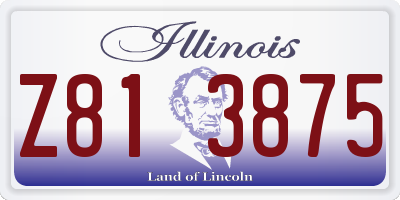 IL license plate Z813875