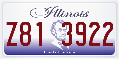 IL license plate Z813922