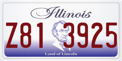 IL license plate Z813925