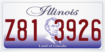 IL license plate Z813926