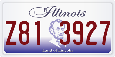 IL license plate Z813927
