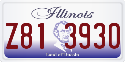 IL license plate Z813930