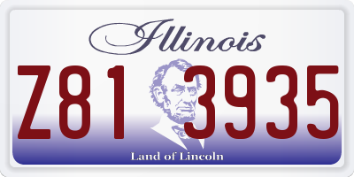 IL license plate Z813935