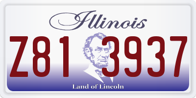IL license plate Z813937