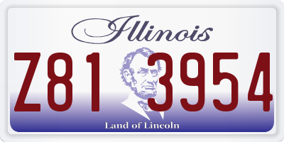 IL license plate Z813954