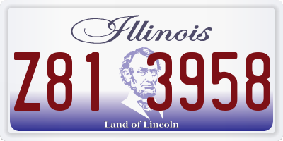 IL license plate Z813958