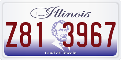 IL license plate Z813967