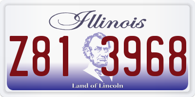 IL license plate Z813968
