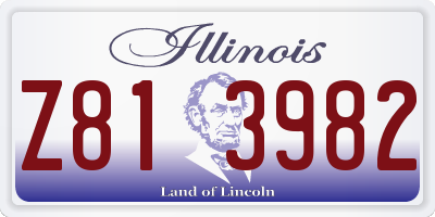IL license plate Z813982