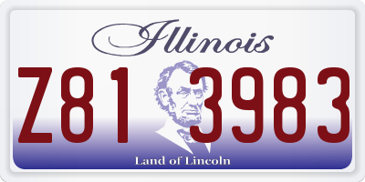 IL license plate Z813983