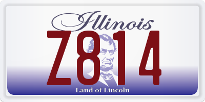 IL license plate Z814