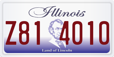 IL license plate Z814010