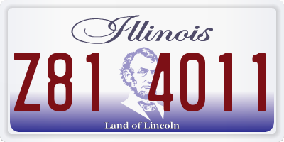 IL license plate Z814011