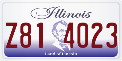 IL license plate Z814023