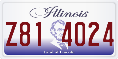 IL license plate Z814024