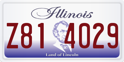 IL license plate Z814029