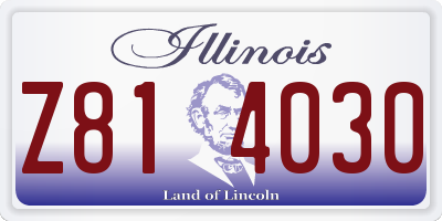 IL license plate Z814030