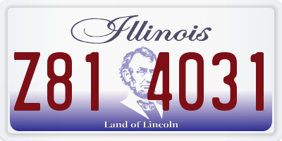IL license plate Z814031