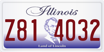 IL license plate Z814032
