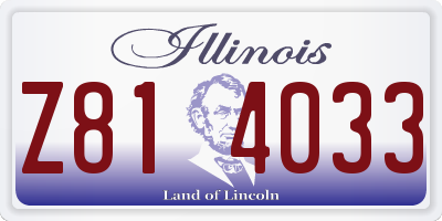 IL license plate Z814033
