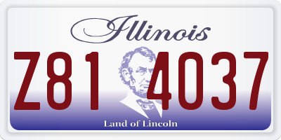 IL license plate Z814037