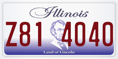 IL license plate Z814040