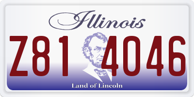 IL license plate Z814046
