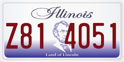 IL license plate Z814051