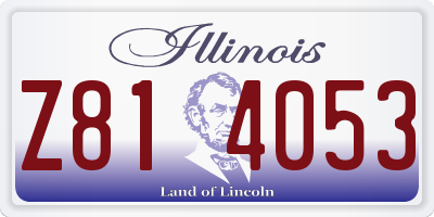 IL license plate Z814053