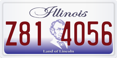 IL license plate Z814056
