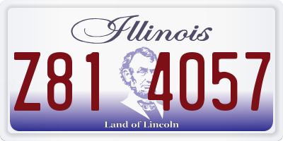 IL license plate Z814057