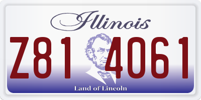 IL license plate Z814061