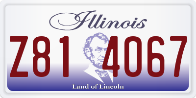 IL license plate Z814067