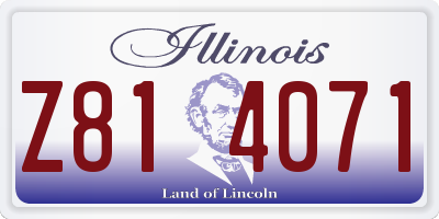 IL license plate Z814071