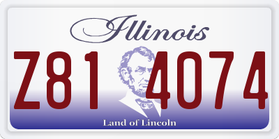 IL license plate Z814074