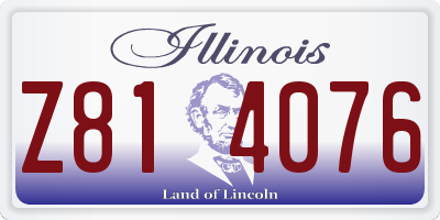 IL license plate Z814076