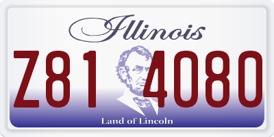 IL license plate Z814080