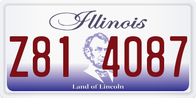IL license plate Z814087