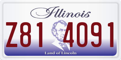 IL license plate Z814091
