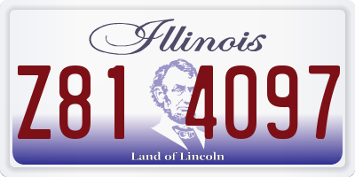 IL license plate Z814097