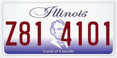 IL license plate Z814101