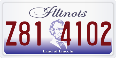 IL license plate Z814102