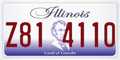 IL license plate Z814110