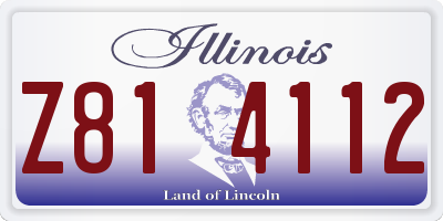 IL license plate Z814112